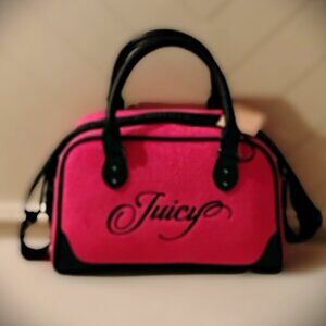 Juicy Couture Pink Flash/Licorice Raising Star Bowler Bag